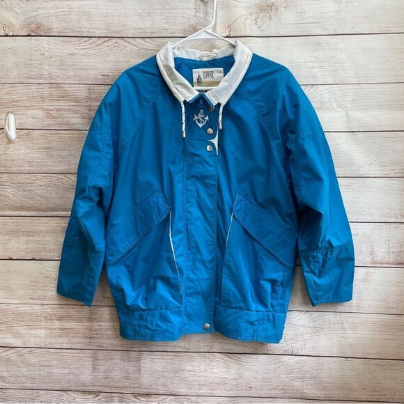 VINTAGE LONDON FOG‎ TOWNE SKI JACKET IN TURQUOISE - Picture 1 of 11